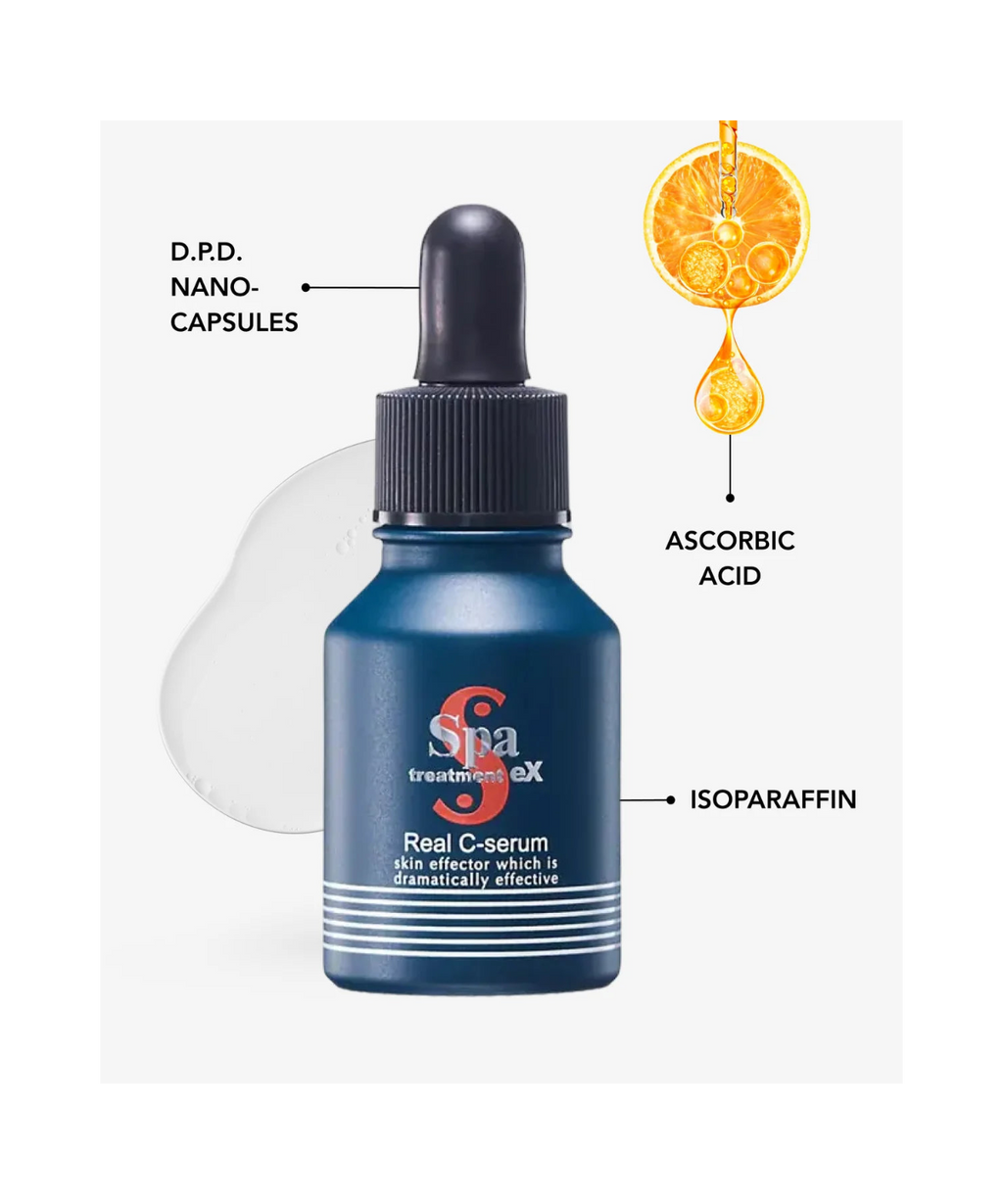 Spa Treatment Real C-Serum – японська сироватка з чистим вітаміном C у технології DPD для сяяння та омолодження шкіри