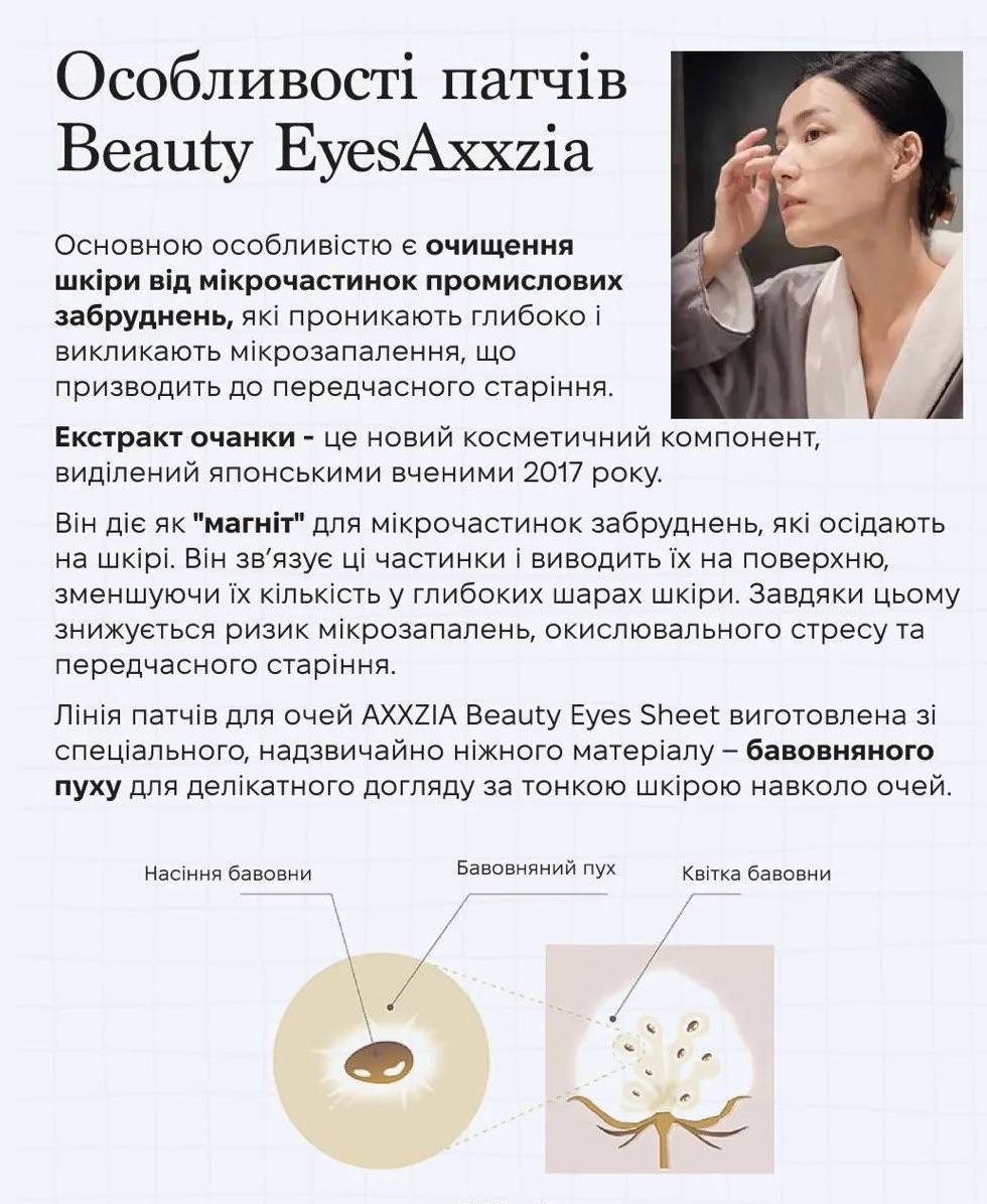 Есенс-маска AXXZIA Beauty Eyes Sheet PLUS для зони навколо очей